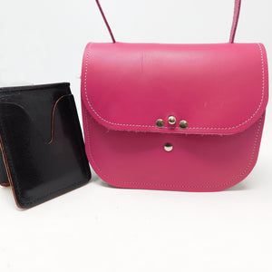 Princess I Crossbody Purse - Pink + Green